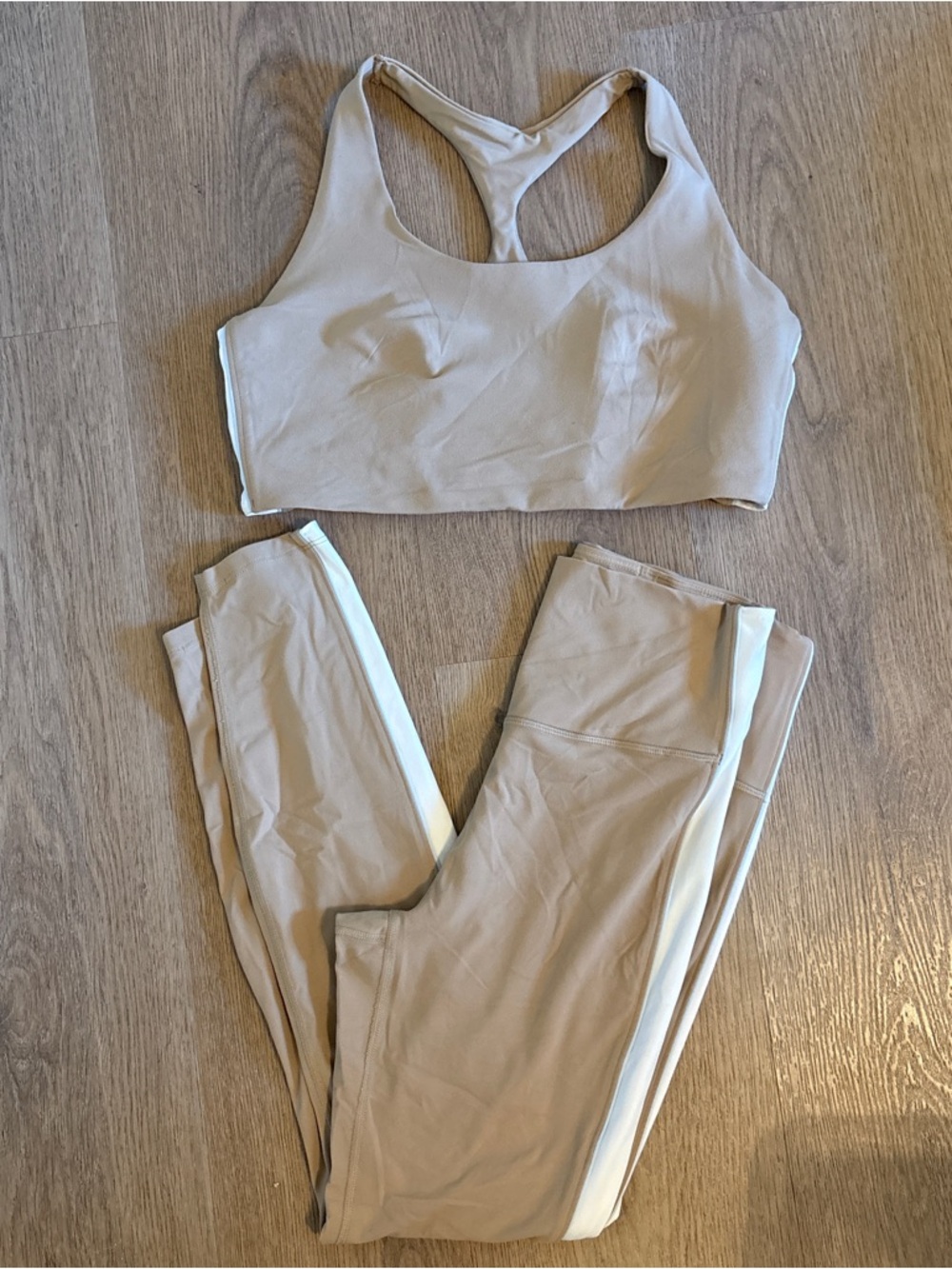 All in Motion Tan/White/Blue Set